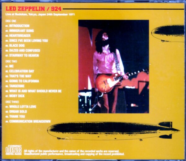 Led Zeppelin/Tokyo,Japan 9.23.1971 - Image 2