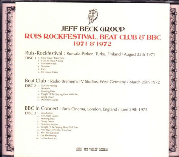 Jeff Beck Group/Europe Tour 1970’s Collection - Image 2