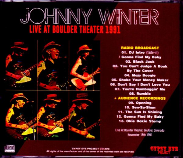 Johnny Winter/CO,USA 1991 - Image 2