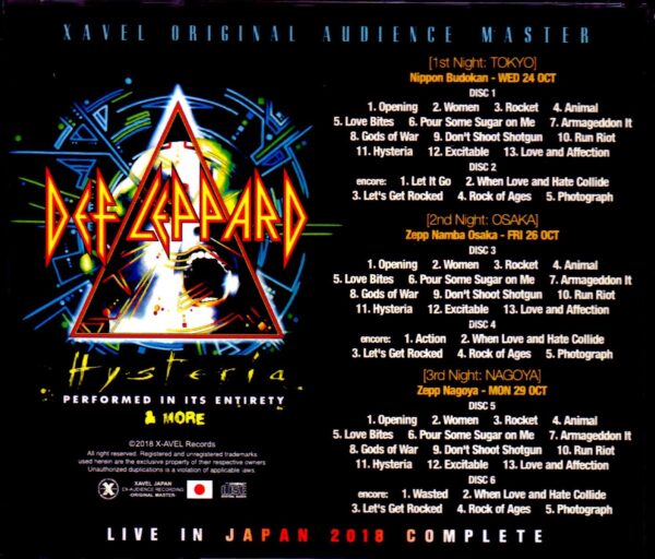 Def Leppard/Japan Tour 2018 Complete - Image 2