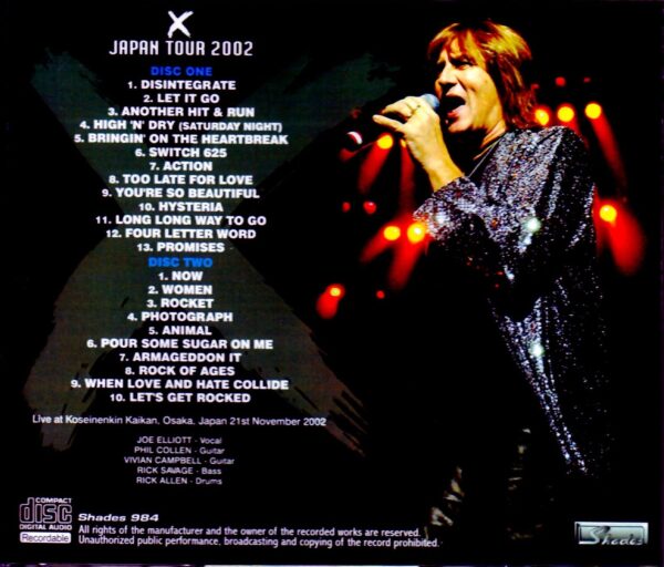 Def Leppard/Osaka,Japan 2002 - Image 2