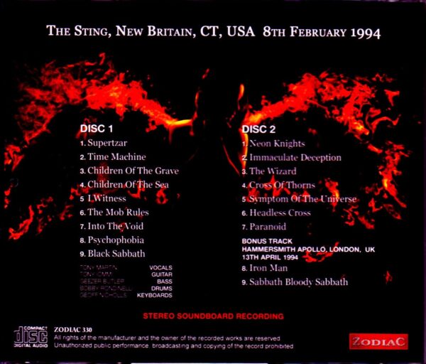 Black Sabbath/CT,USA 1994 Upgrade & more - Image 2