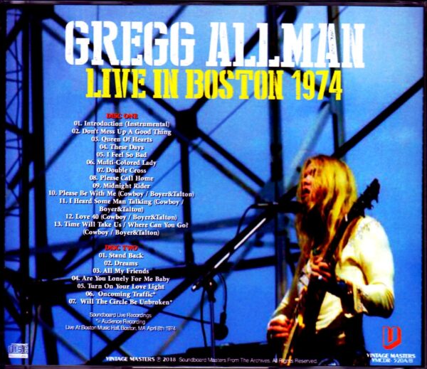 Gregg Allman/MA,USA 1974 - Image 2