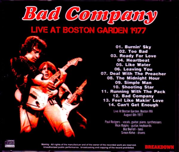 Bad Company/MA, USA 1977 - Image 2