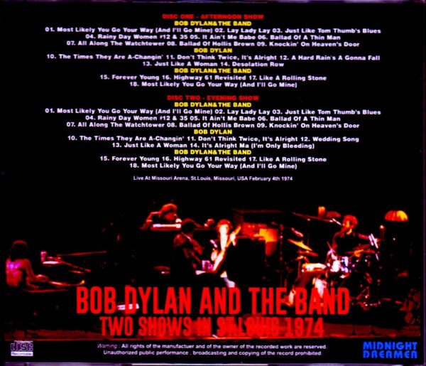 Bob Dylan/MO, USA 1974 2 Shows - Image 2