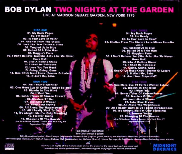 Bob Dylan/NY,USA 1978 2 Days Complete - Image 2