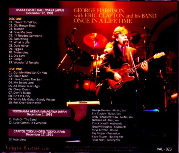 George Harrison,Eric Clapton/Osaka,Japan 1991 & more - Image 2