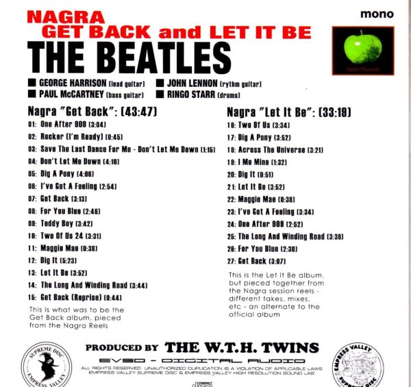 Beatles/Nagra Get Back and Let it Be - Image 2