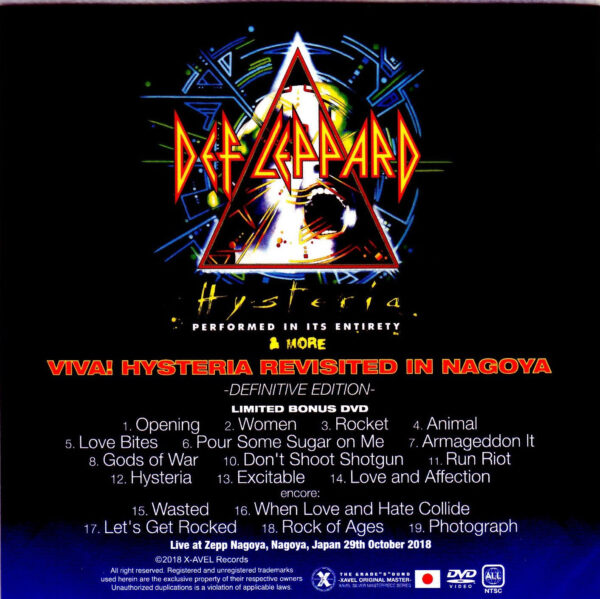 Def Leppard/Aichi,Japan 2018 S & V IEM・MK4 Matrix Ver. - Image 3