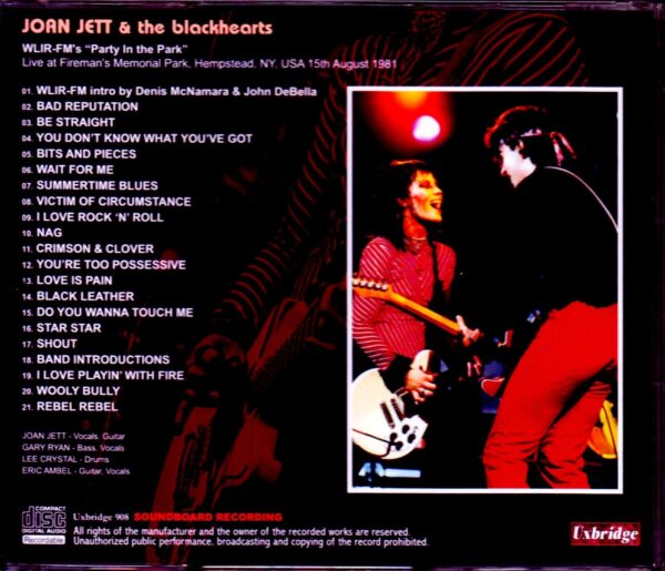 Joan Jett & the Blackhearts/NY, USA 1981 - Image 2