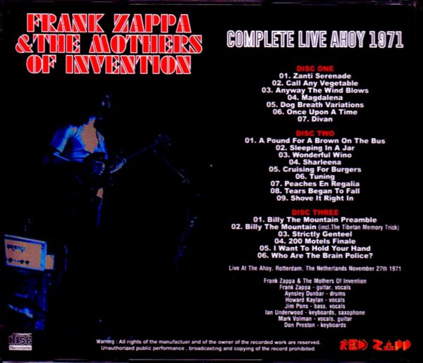 Frank Zappa/Netherlands 1971 Complete - Image 2