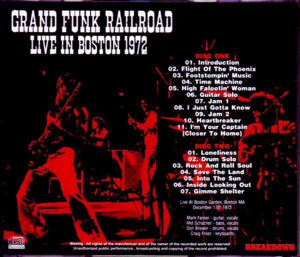 Grand Funk Railroad/MA, USA 1972 - Image 2