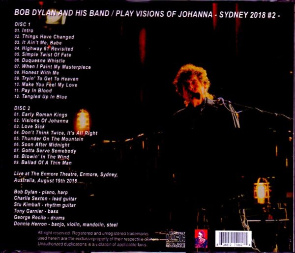 Bob Dylan/Australia 2018 - Image 2