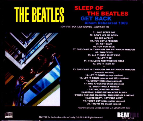 Beatles/London,UK 1969 Album Rehearsal - Image 2
