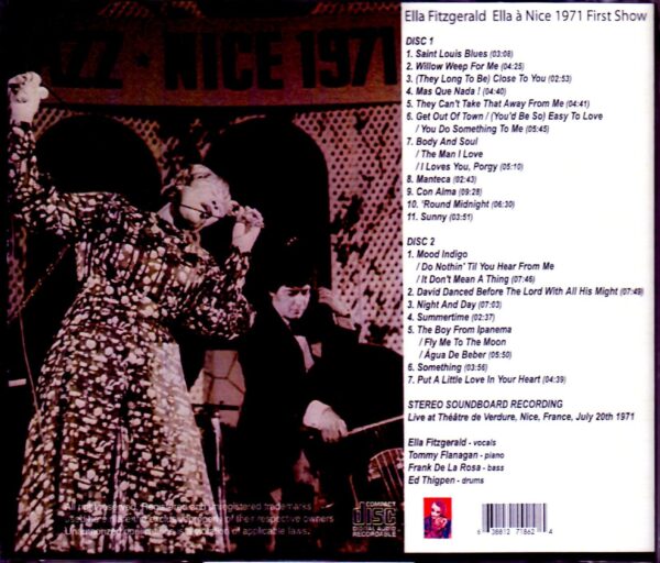 Ella Fitzgerald/France 1971 - Image 2
