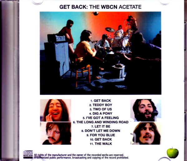 Beatles/Get Back WBCN Acetate - Image 2