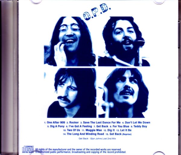 Beatles/Get Back Glyn Johns Lost 2nd Mix - Image 2