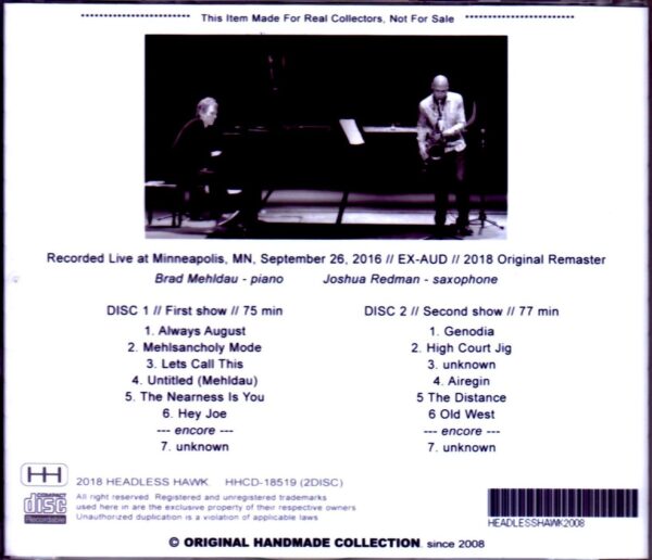 Brad Mehldau,Joshua Redman/MN,2016 - Image 2