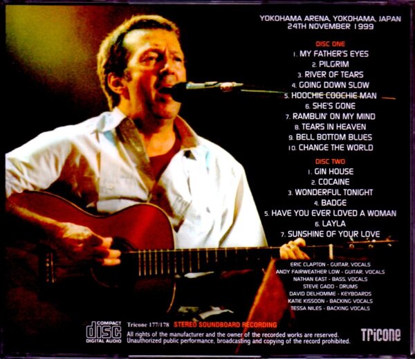 Eric Clapton/Kanagawa,Japan 1999 Upgrade - Image 2