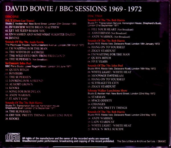 David Bowie/Ultimate Archive BBC 1969-1972 - Image 2