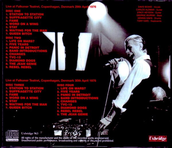 David Bowie/Denmark 1976 2 Days Complete - Image 2