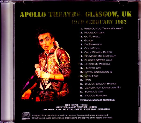 Alice Cooper/UK 1982 - Image 2