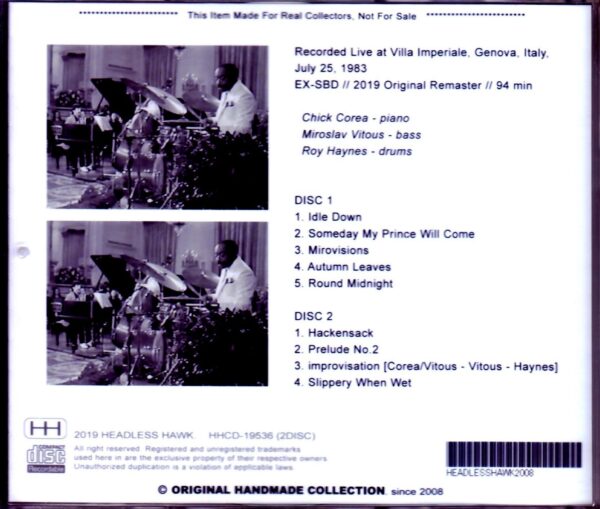Chick Corea,Miroslav Vitous,Roy Haynes/Italy 1983 - Image 3