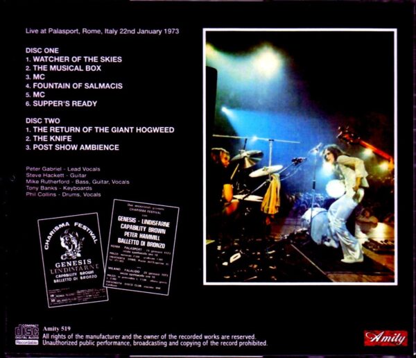 Genesis/Italy 1973 2 Source Matrix - Image 2