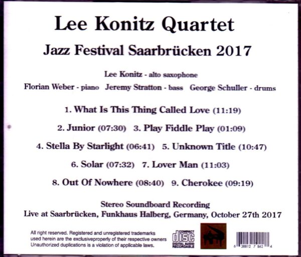 Lee Konitz/Germany 2017 - Image 2
