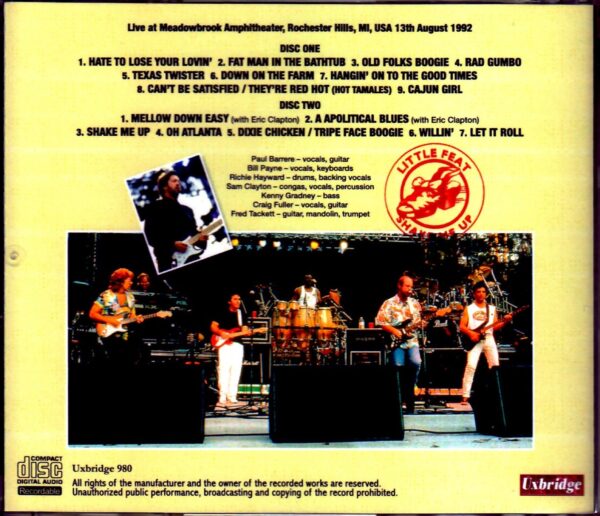 Little Feat,Eric Clapton/MI,USA 1992 - Image 2