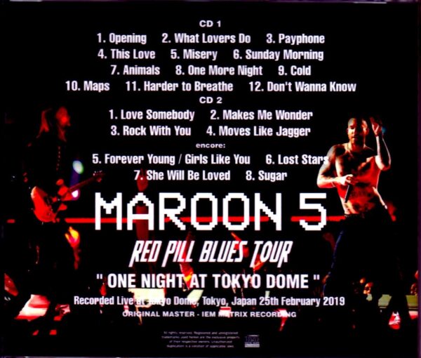 Maroon 5/Tokyo,Japan 2019 IEM Matrix Ver. - Image 2