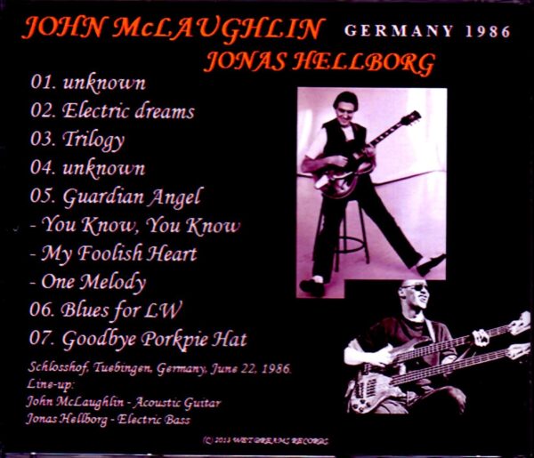 John McLaughlin, Jonas Helborg/Germany 1986 - Image 2