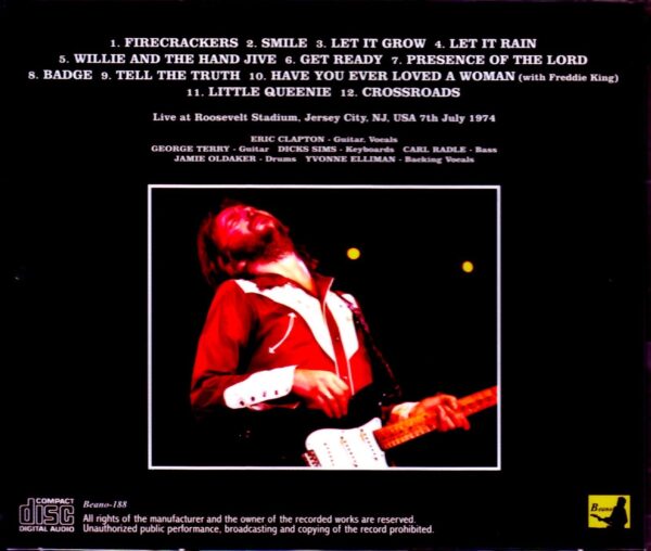 Eric Clapton/NJ,USA 1974 Upgrade - Image 2