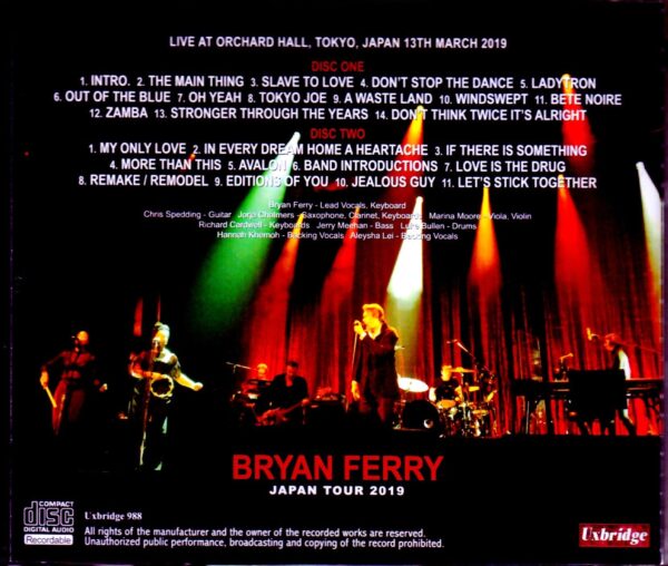 Bryan Ferry/Tokyo,Japan 2019 - Image 2