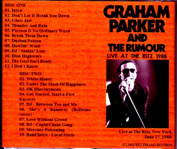 Graham Parker and the Rumor/NY, USA 1988 - Image 2