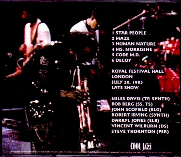 Miles Davis/London,UK 1985 Late Show - Image 2