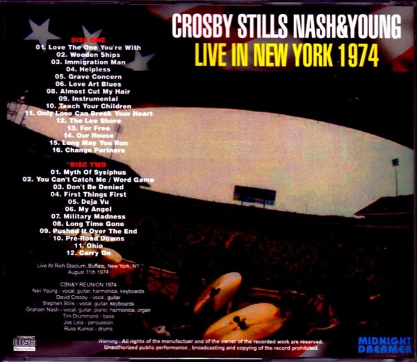 CSN & Y Crosby,Stills Nash & Young/NY,USA 1974 - Image 2