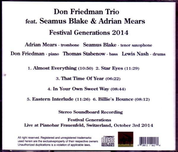 Don Friedman Trio/Switzerland 2014 - Image 2