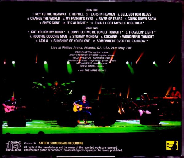 Eric Clapton/GA,USA 2001 Upgrade - Image 2