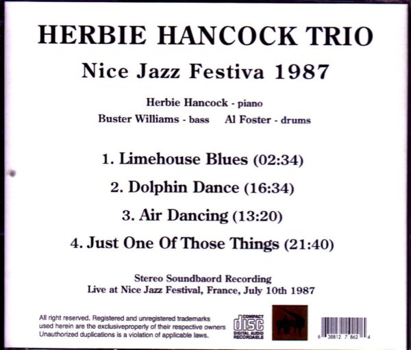 Herbie Hancock Trio/France 7.10.1987 - Image 2
