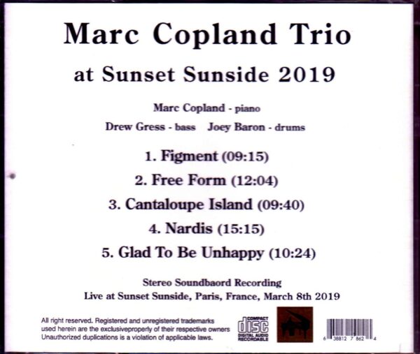 Marc Copland Trio/France 2019 - Image 2