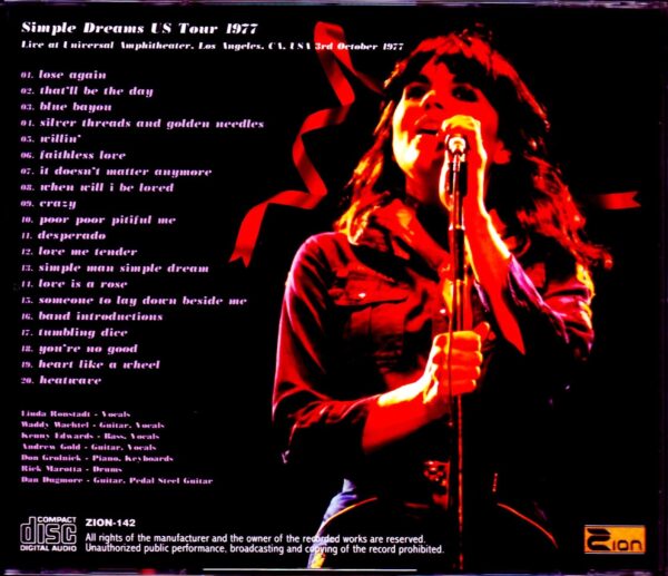 Linda Ronstadt/CA,USA 1977 Upgrade - Image 2
