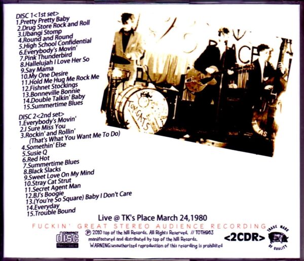 Brian Setzer & Tomcats/TK's 3.24.1980 - Image 2