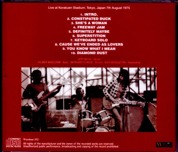 Jeff Beck/Tokyo,Japan 1975 Upgrade - Image 2