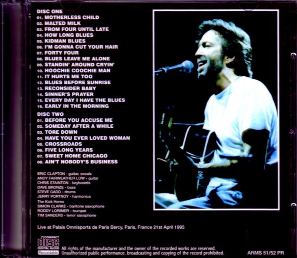 Eric Clapton/France 4.21.1995 - Image 2
