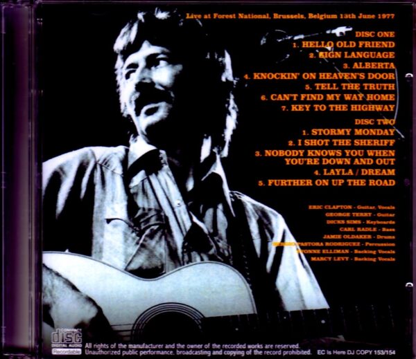 Eric Clapton/Belgium 1977 - Image 2
