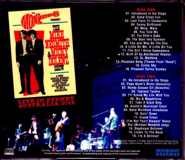 Monkees Mike Nesmith,Micky Dolenz/Australia 2019 - Image 2