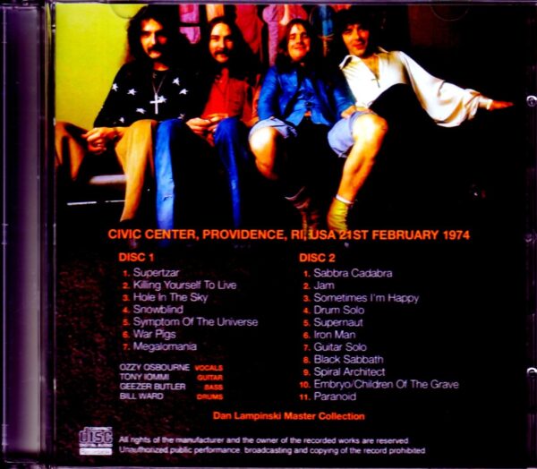 Black Sabbath/RI,USA 1974 - Image 2