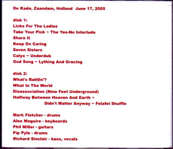 Hatfield and the North/Netherlands 2005 - Image 2