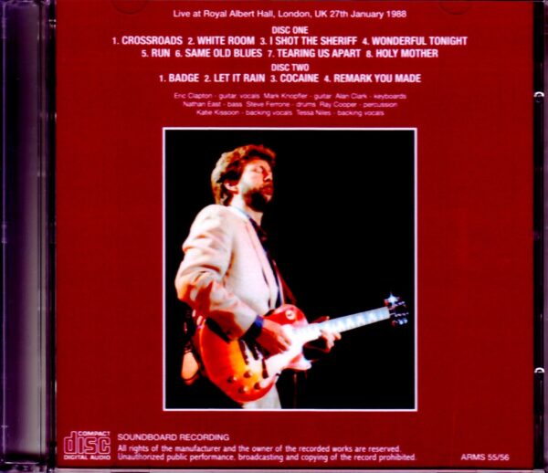 Eric Clapton/London,UK 1.27.1988 - Image 2